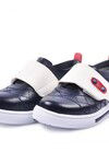 Navy Blue White Orthopedic Baby Shoes 21K01 B