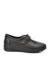 Black Genuine Leather Anatomic Womens Casual Shoes 7679 Z