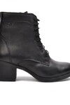Black Genuine Leather Womens Boots 92159-1 Z
