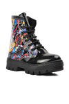 Black Patent Leather Orthopedic Unisex Childrens Boots 2301001 P