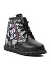 Black Patterned Orthopedic Baby Boots 2301005 B