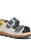 Navy Blue Mustard Orthopedic Boys Sandals 006 F