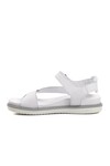 Beyaz İçi Dışı Hakiki Deri Kadın Sandalet 202064Y