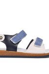Navy Blue White Orthopedic Boys Sandals 210109 Ç