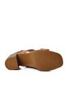 Nude Genuine Leather Womens Heeled Sandals 2108502Y Z