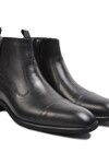 Black Genuine Leather Mens Chelsea Boots 02173 M