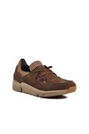 Brown Nubuck Genuine Leather Mens Casual Shoes 23410 M