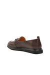 Brown Genuine Leather Womens Casual Shoes 44280 Z