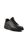 Black Genuine Leather Mens Casual Shoes 4467 M