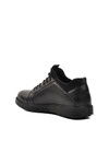 Black Genuine Leather Mens Casual Shoes 4467 M