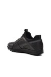 Black Genuine Leather Mens Casual Shoes 5856 M