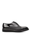 Black Patent Leather-Matte Black Genuine Leather Mens Classic Shoes 6590-BM (Big No)