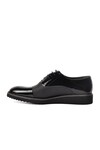 Black Patent Leather-Matte Black Genuine Leather Mens Classic Shoes 6590-BM (Big No)