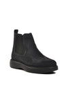 Black Nubuck Genuine Leather Mens Chelsea Boots 77188 M