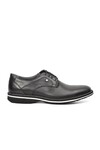 Black Genuine Leather Mens Casual Shoes 8071 M