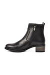 Black Genuine Leather Anatomical Womens Boots 8691 Z