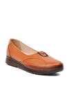 Tan Genuine Leather Anatomic Womens Casual Shoes 8766 Z