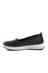 Black Genuine Leather Anatomic Womens Casual Shoes 9091-1 Z