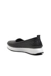 Black Genuine Leather Anatomic Womens Casual Shoes 9091-1 Z