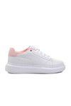 White Powder Lace-Up Womens Sneakers Nadia G