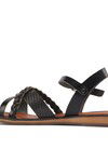 Black Womens Flat Sandals R10015 Z