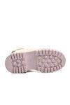 Beige-Lilac Polyurethane Girls Boots 1525 P