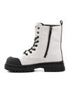 White Polyurethane Girls Boots 1566 F
