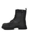 Black Polyurethane Girls Boots 1566 F