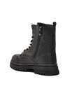 Black Polyurethane Girls Boots 1566 F