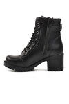 Black Polyurethane Womens Boots 195-01 Z