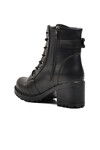 Black Polyurethane Womens Boots 195-01 Z