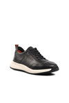 Black Genuine Leather Mens Casual Shoes 232240-1 M