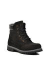 Black Nubuck Water Repellent Genuine Leather Mens Boots 240202 M