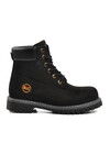 Black Nubuck Water Repellent Genuine Leather Unisex Boots 240602 G