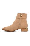 Beige Suede Womens Boots 248035 Z