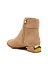 Beige Suede Womens Boots 248035 Z
