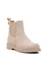 Beige Suede Womens Chelsea Boots 284053 Z