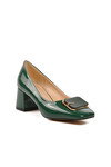 Green-Patent Leather Womens High Heel Shoes 312053 Z