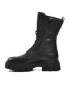 Black Zippered Lace-Up Womens Boots 36871-1 Z