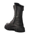 Black Zippered Lace-Up Womens Boots 36871-1 Z