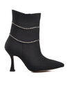 Black Satin Womens Boots 543109 Z