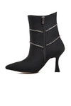 Black Satin Womens Boots 543109 Z
