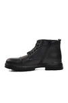 Black Genuine Leather Mens Boots 7085 M