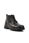 Black Genuine Leather Mens Boots 7085 M