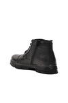 Black Genuine Leather Mens Boots 7085 M