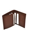محفظة رجالية من الجلد الطبيعي باللون البني 8017