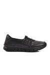 Black Genuine Leather Anatomic Womens Casual Shoes 8278 Z