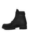 Black Nubuck Fleece Genuine Leather Unisex Boots 90001-9