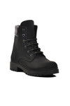 Black Nubuck Fleece Genuine Leather Unisex Boots 90001-9