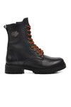 Black Lace-Up Zippered Womens Boots 90006-1 Z